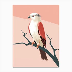 Minimalist Crested Caracara 2 Illustration Canvas Print