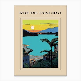 Minimal Design Style Of Rio De Janeiro, Brazil 8 Poster Canvas Print
