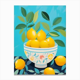 Lemons In A Bowl 1 Canvas Print