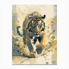 Bengal Tiger Precisionist Illustration 1 Canvas Print