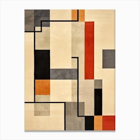 Modernist Matrix; Mid Century Geometric Fusion Canvas Print