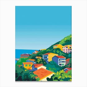 Kamakura Japan 3 Colourful Illustration Canvas Print