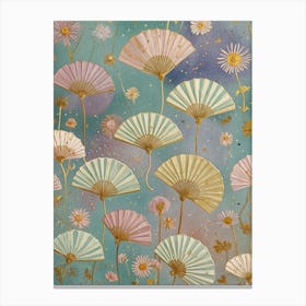 Fans In Pastel Canvas Print