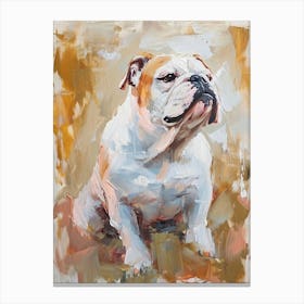 Bulldog Acrylic Painting 8 Canvas Print