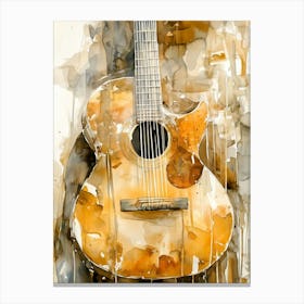 Watercolor Guitar Painting 1 Canvas Print