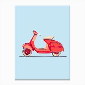 Red Scooter Canvas Print