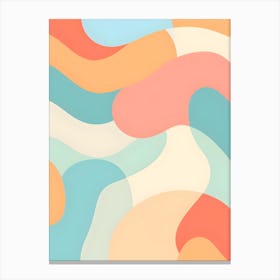 Abstract Pattern in Pastel Colors 2 Canvas Print