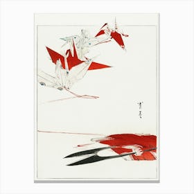 Bird Origami, Illustration From Bijutsu Sekai (1893 1896), Watanabe Seitei Canvas Print