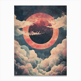 Eclipse In The Clouds Canvas Print