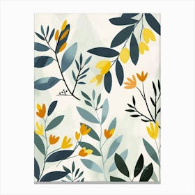 Yew Tree Flat Illustration 7 Canvas Print