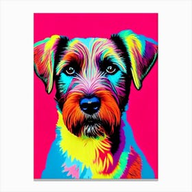 Wirehaired Pointing Griffon Andy Warhol Style dog Canvas Print