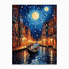 Gondola Glides: Navigating Venice's Picturesque Canals" Canvas Print