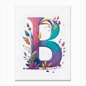 Colorful Letter B Illustration 59 Canvas Print