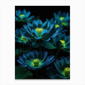 Blue Lotus Flower Canvas Print