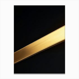 Bright Gold Metallic Border Encompassing A Frame Smooth Texture Contrasts Against Dark Background (5) Canvas Print