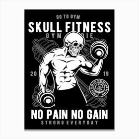 Skull Fitness 1 Canvas Print