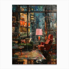 Living Room At Night Canvas Print