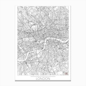 London Map Minimal Canvas Print