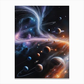 Planets In Space 10 Canvas Print