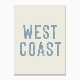 West Coast Blue 1 Canvas Print