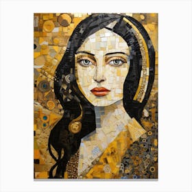 Mosaic Of A Woman 4 Canvas Print