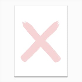 Pale Pink X Canvas Print