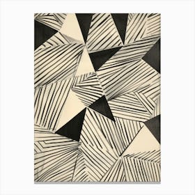 'Black And White Triangles' 2 Canvas Print