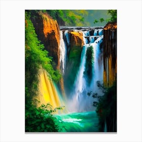 Anisakan Falls, Myanmar Nat Viga Style Canvas Print