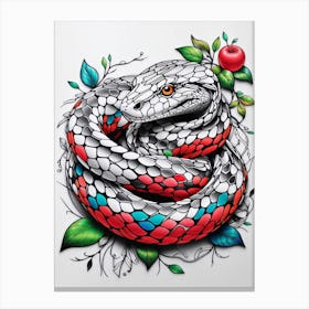 Apple Snake Canvas Print