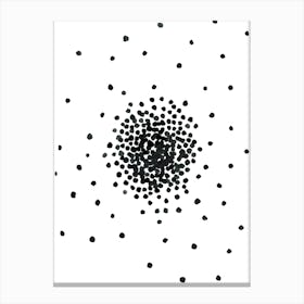 Black Dots Canvas Print