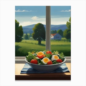 Salad By The Window Canvas Print