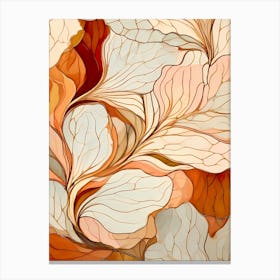 Abstract Leaves Pattern Canvas Print