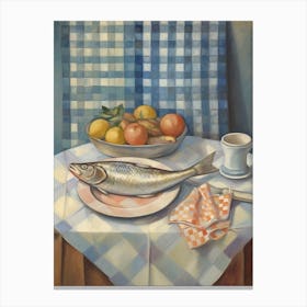 Herring 2 Still Life Painting Canvas Print