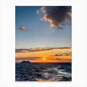 Sunset Over The Sea-Reimagined 1 Canvas Print