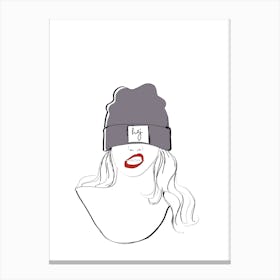 Hej Cap Canvas Print