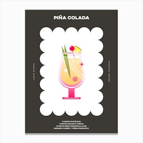 Pina Colada Dark Canvas Print