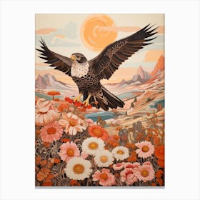 Falcon 1 Detailed Bird Painting Canvas Print