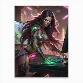 Gamer Warrior Woman. Sophia Brave 2 Canvas Print