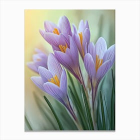 Crocus Flowers Canvas Print