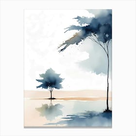 Watercolor Trees 2 Canvas Print