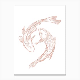 Red Koi Fish Canvas Print