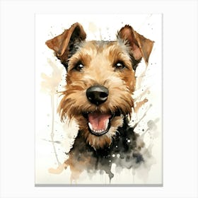 Modern Airedale Terrier 1 Canvas Print