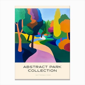 Abstract Park Collection Poster Battersea Park London 5 Canvas Print