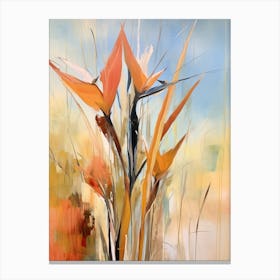 Fall Flower Painting Bird Of Paradise 3 Canvas Print