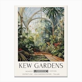 William Morris Print Kew Gardens Print Botanical Vintage London Canvas Print