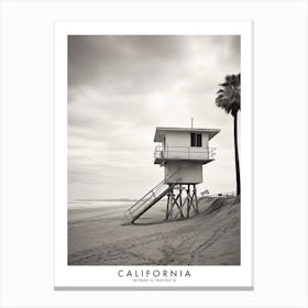 Poster Of California, Black And White Analogue Photograph 2 Canvas Print