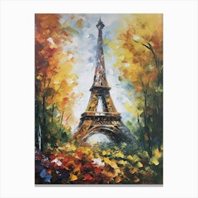 Eiffel Tower Paris France Monet Style 13 Canvas Print