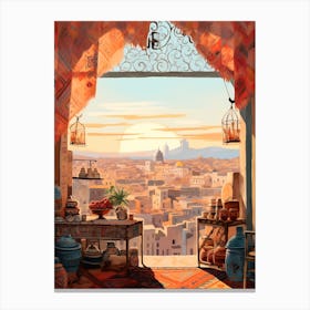 Marrakech Morocco 2 Illustration Canvas Print