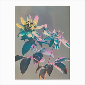 Iridescent Flower Passionflower Canvas Print