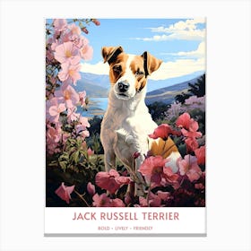 Vintage Jack Russel Portrait Canvas Print